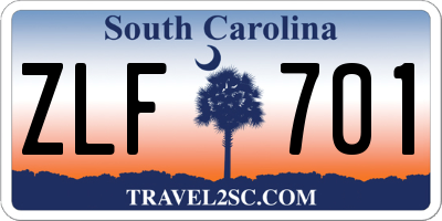 SC license plate ZLF701