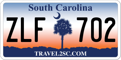 SC license plate ZLF702