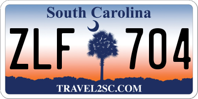 SC license plate ZLF704