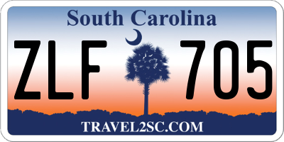 SC license plate ZLF705