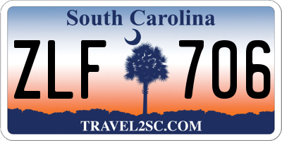 SC license plate ZLF706