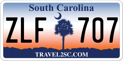 SC license plate ZLF707