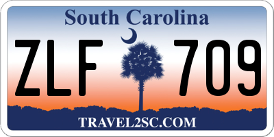 SC license plate ZLF709