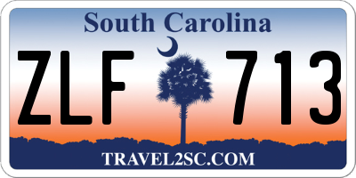 SC license plate ZLF713