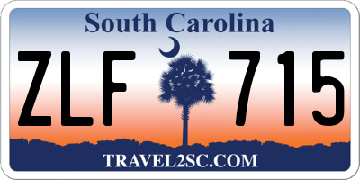 SC license plate ZLF715