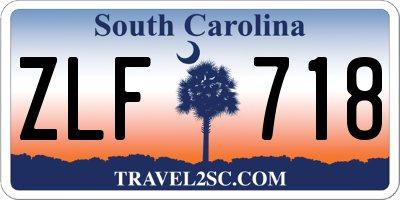 SC license plate ZLF718