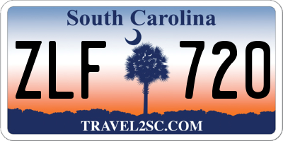 SC license plate ZLF720