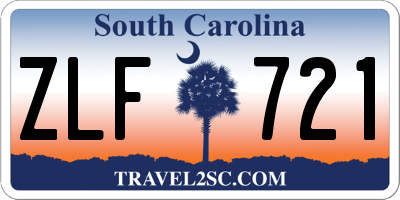 SC license plate ZLF721