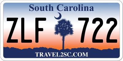 SC license plate ZLF722