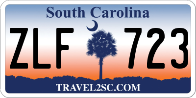 SC license plate ZLF723