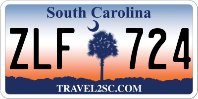 SC license plate ZLF724
