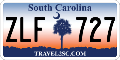SC license plate ZLF727