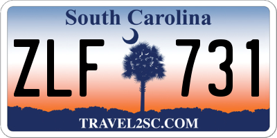 SC license plate ZLF731