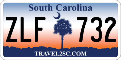 SC license plate ZLF732