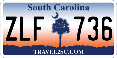 SC license plate ZLF736