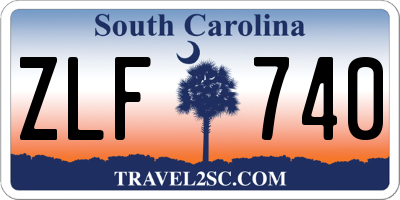 SC license plate ZLF740