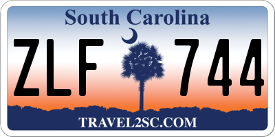 SC license plate ZLF744