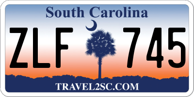 SC license plate ZLF745