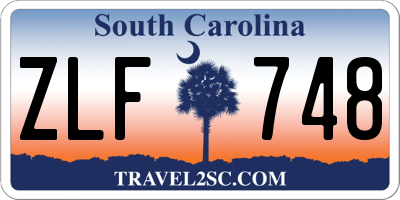 SC license plate ZLF748