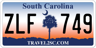 SC license plate ZLF749