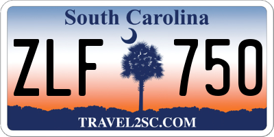 SC license plate ZLF750