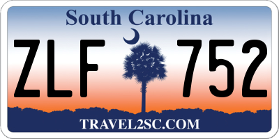 SC license plate ZLF752