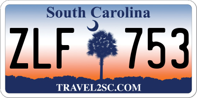 SC license plate ZLF753