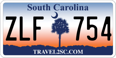 SC license plate ZLF754