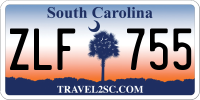 SC license plate ZLF755