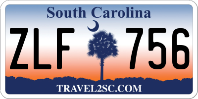 SC license plate ZLF756