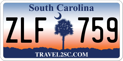 SC license plate ZLF759