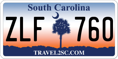SC license plate ZLF760