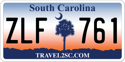 SC license plate ZLF761
