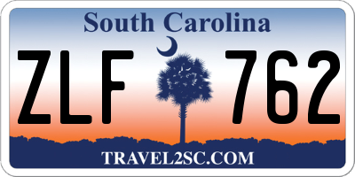 SC license plate ZLF762