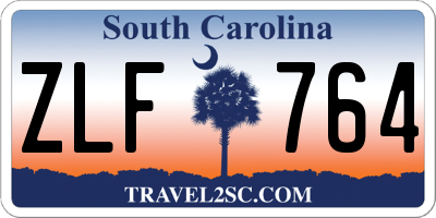 SC license plate ZLF764