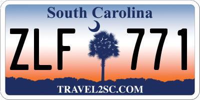 SC license plate ZLF771
