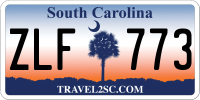 SC license plate ZLF773
