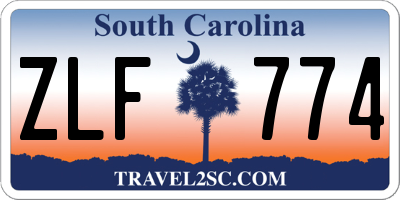 SC license plate ZLF774