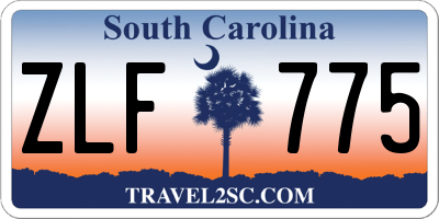 SC license plate ZLF775