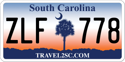 SC license plate ZLF778