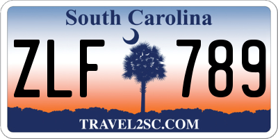 SC license plate ZLF789