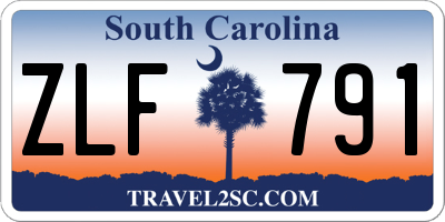 SC license plate ZLF791