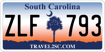 SC license plate ZLF793