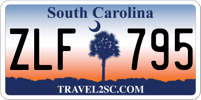 SC license plate ZLF795