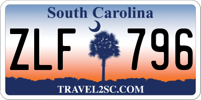 SC license plate ZLF796
