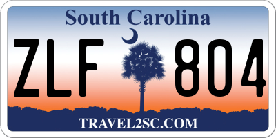 SC license plate ZLF804