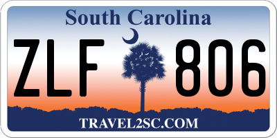 SC license plate ZLF806