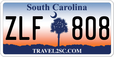 SC license plate ZLF808