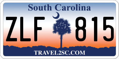 SC license plate ZLF815