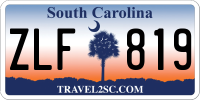 SC license plate ZLF819
